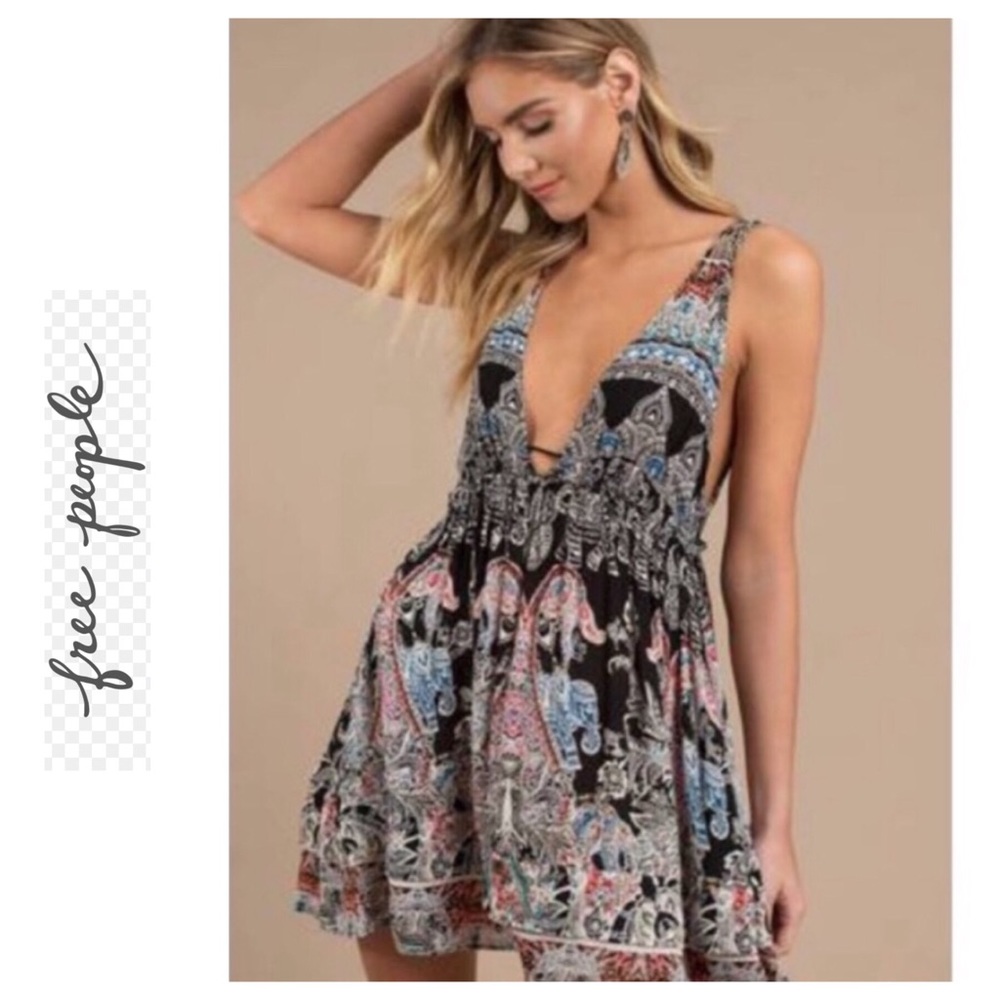 🦋NWT Free People ‘Me To You’ Printed Mini Dress🦋